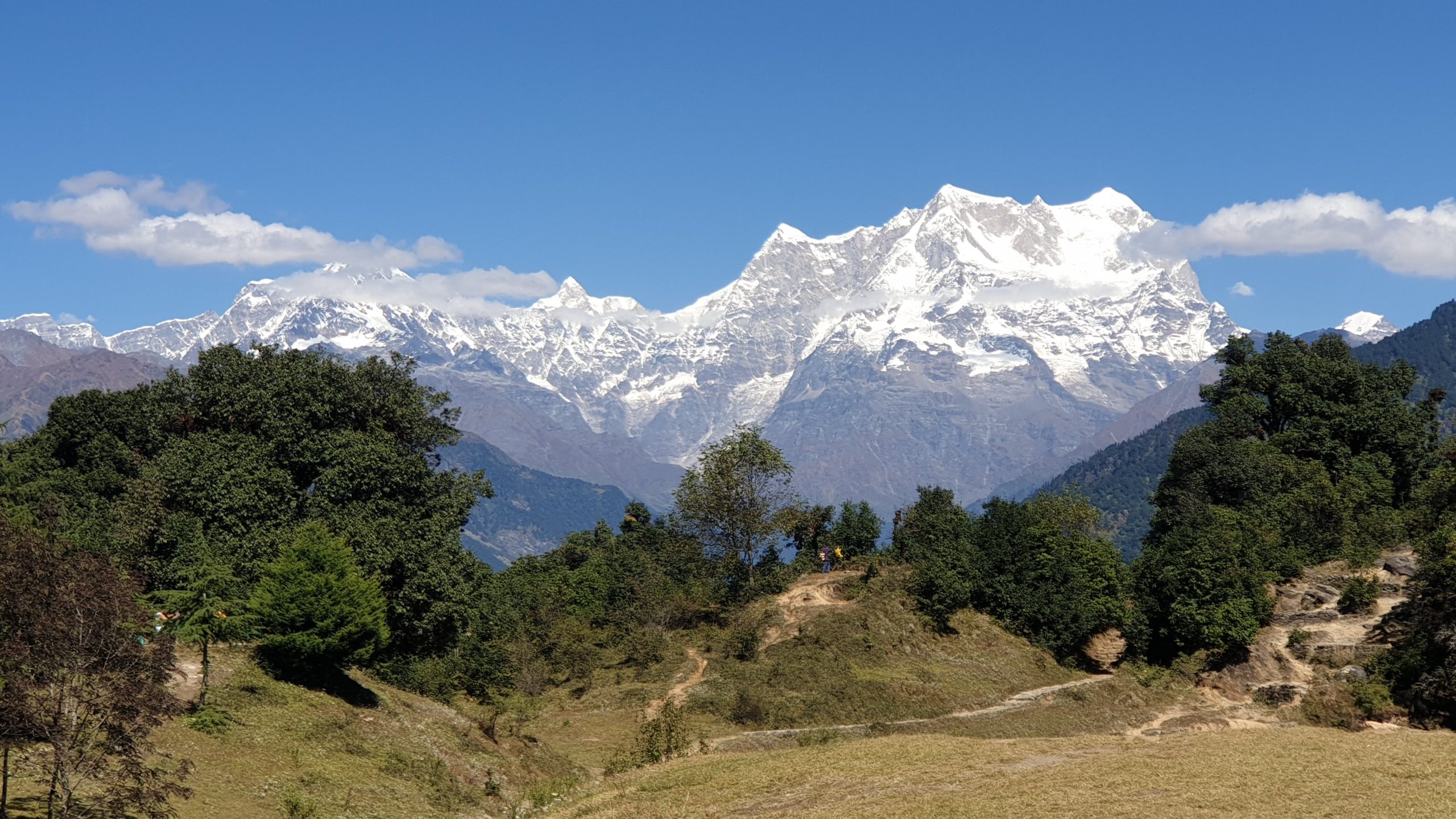 A Snow Capped Mountain in the Himalayas